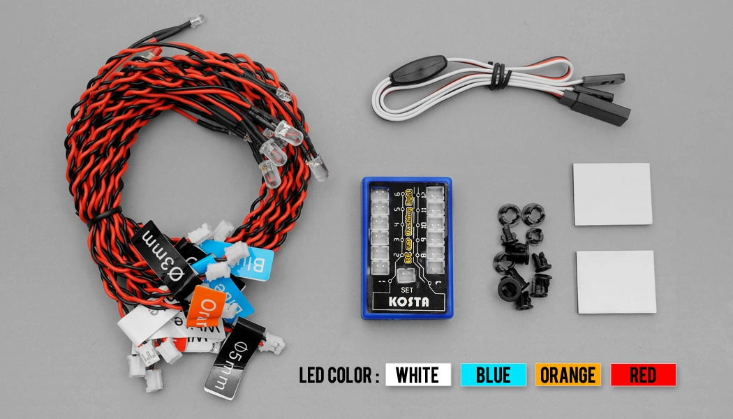 Dazzling 1/10 & 1/18 LED Flashing Head Light Kit – Intense Glow!